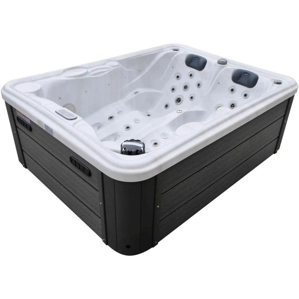 СПА-басейн Aquajoy Bali (210х160х77 см), Сріблясто-білий мармур